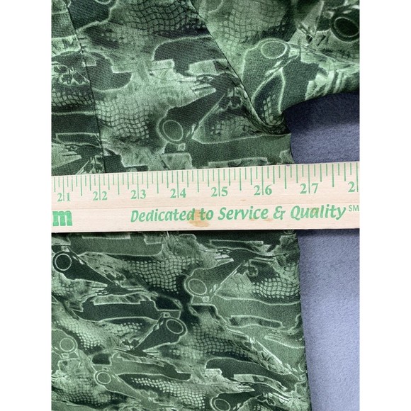 BOFF Button Down Shirt Men's Size XL Green Short Sleeve Geometric 100% Polyester - Picture 5 of 12